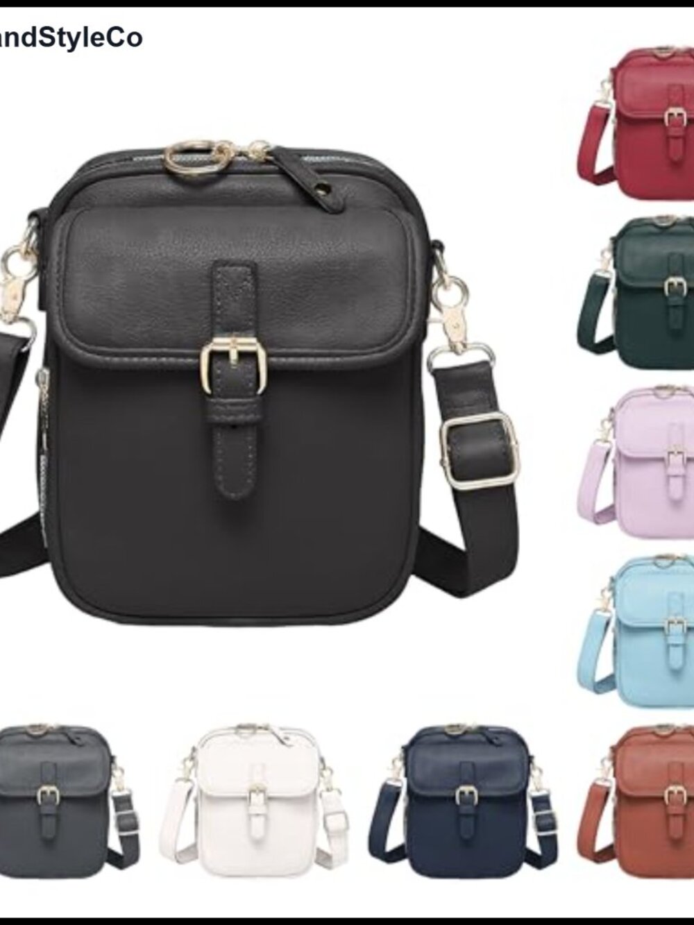 Anti-Theft Faux Leather Crossbody Bag with Wallet Waterproof Travel